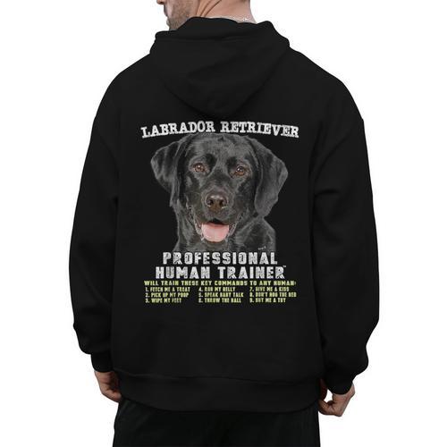 Labrador Retriever Lab Professional Human Trainer Men's Hoodie Back Print - Bostonterriersmerch.com