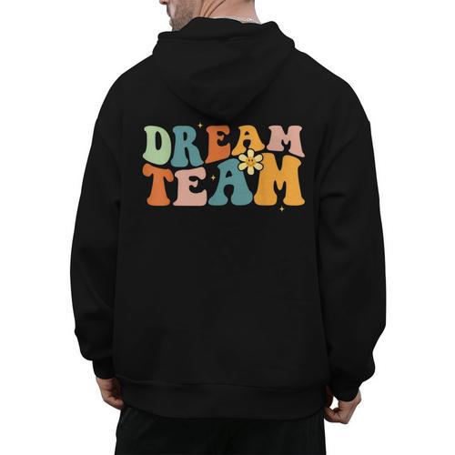 Last Day Of School Back To School Dream-Team Teacher Kids Men's Hoodie Back Print - teacherstshirts.com CA