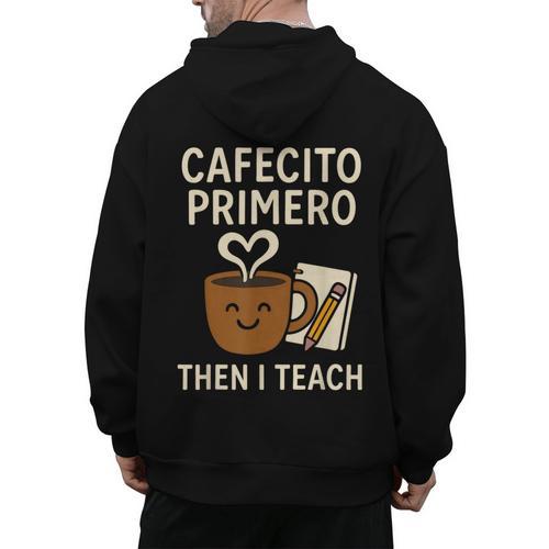 Latina Teacher Bilingual Educator Spanish Heritage Empower Men's Hoodie Back Print - teacherstshirts.com CA