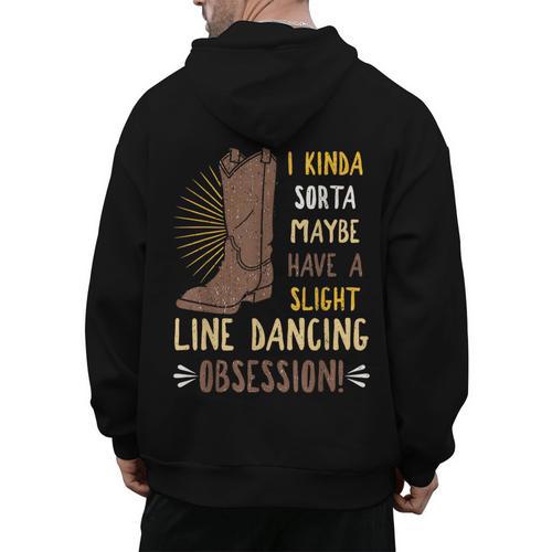 Line Dancing Choreographed Group Dancer Dance Teacher Men's Hoodie Back Print - teacherstshirts.com CA