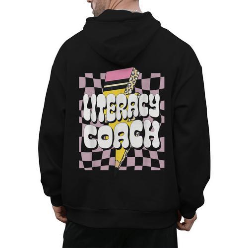 Literacy Coach Reading Specialist Facilitator Lead Teacher Men's Hoodie Back Print - teacherstshirts.com AU
