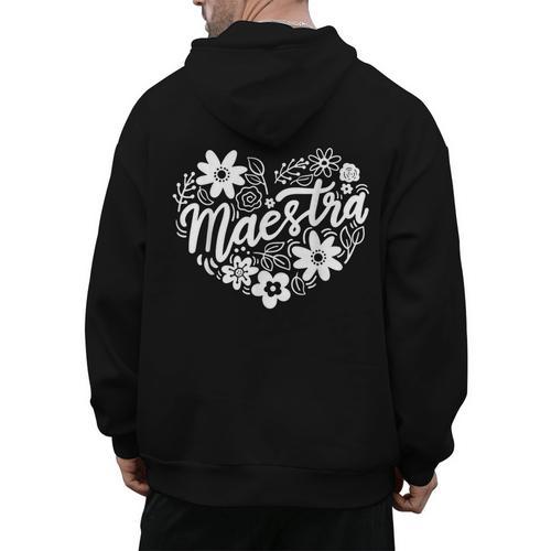 Maestra Spanish Teacher Men's Hoodie Back Print - teacherstshirts.com UK