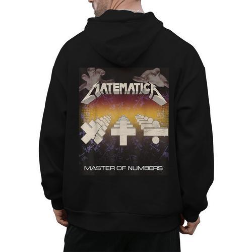 Matematica Master Of Numbers Math Teachers Puppets Parody Men's Hoodie Back Print - teacherstshirts.com