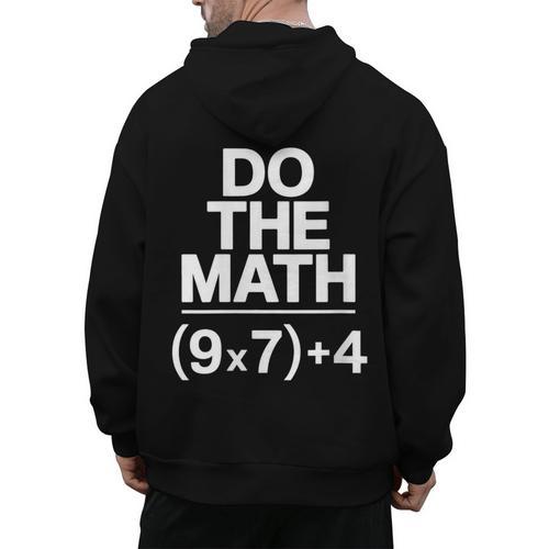 Do The Math Equation Thanksgiving Teacher 67 Six Seven 6 7 Men's Hoodie Back Print - teacherstshirts.com