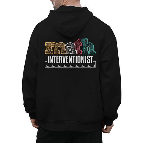 Math Interventionist Teacher Mathematics Men's Hoodie Back Print - teacherstshirts.com UK