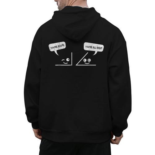 Math Saying You Are Acute Algebra Maths Teacher For Men Women Men's Hoodie Back Print - teacherstshirts.com