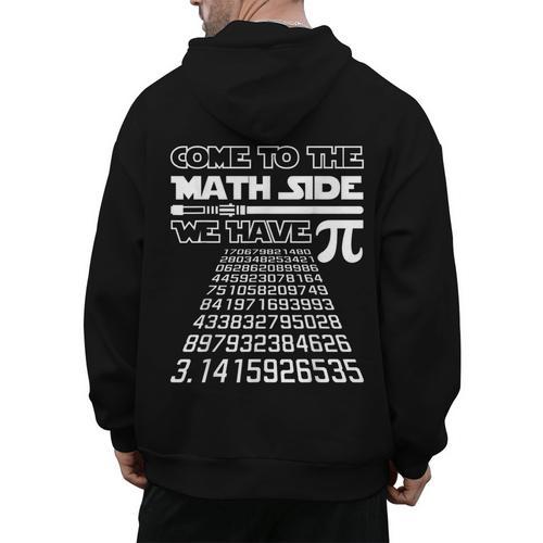 Come To The Math Side We Have Pie Shirt Pi Day Teacher Men's Hoodie Back Print - teacherstshirts.com