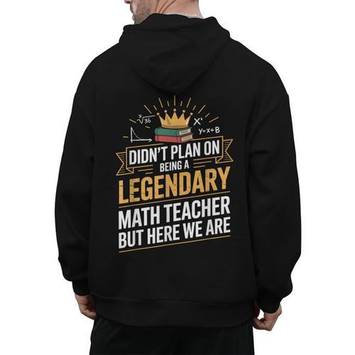 Math Teacher For Algebra Lovers Mathematics Men's Hoodie Back Print - teacherstshirts.com DE