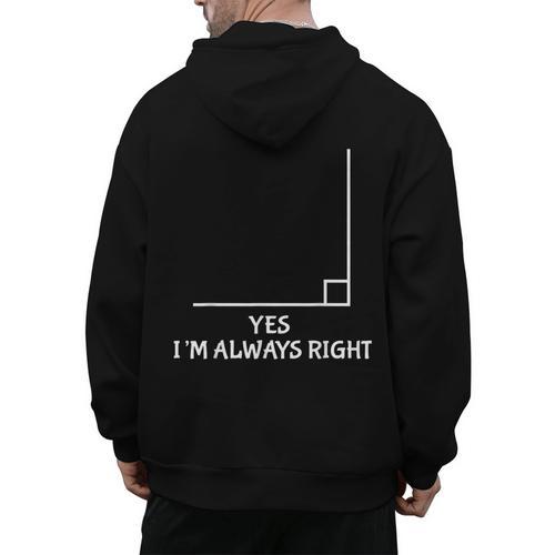 Math Teacher Joke Men Women Fun Best Math Quotes Men's Hoodie Back Print - teacherstshirts.com CA