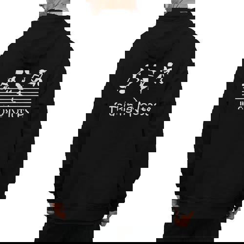 Melodic Humor Musician’s Playful Collection Musical Taking Notes Music Lovers Vintage Teachers Men&#x27;s Hoodie Back Print - teacherstshirts.com