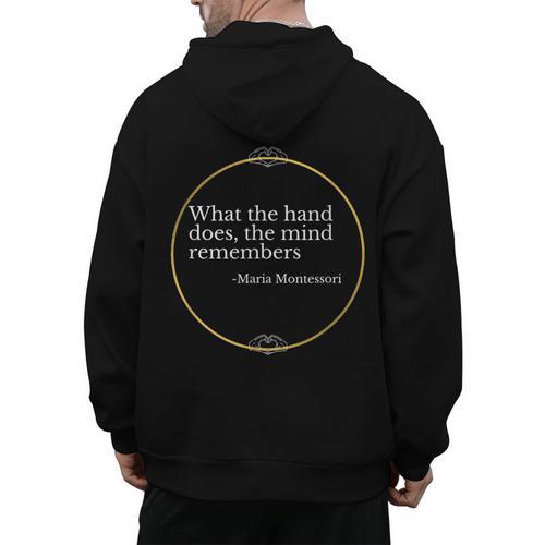 Montessori Children Grow In The Hands Of Teachers Men's Hoodie Back Print - teacherstshirts.com UK