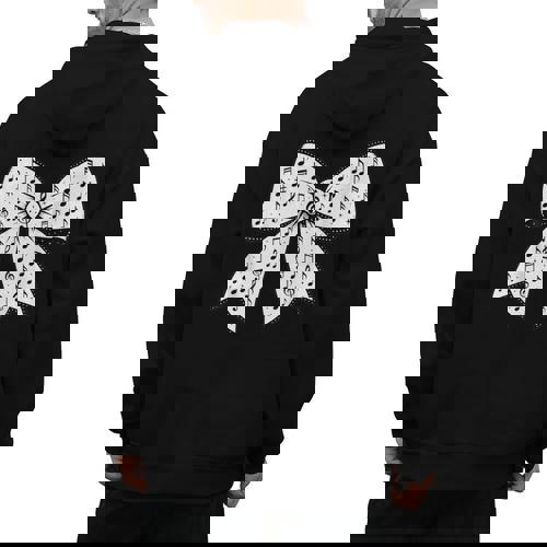 Music Notes Coquette Bow Music Teacher School Musician Band Men&#x27;s Hoodie Back Print - teacherstshirts.com