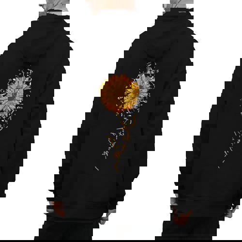 Music Teacher Shirt Sunflower Music Notes Musician Singer Men&#x27;s Hoodie Back Print - teacherstshirts.com