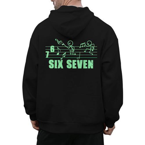 Musical 67 Music Meme Slang Six Seven Music Teacher Men's Hoodie Back Print - teacherstshirts.com
