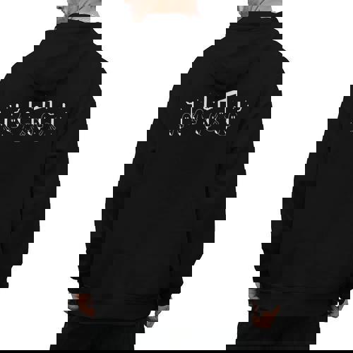 Musical Notes Ghost Halloween Music Teacher Piano Instructor Men&#x27;s Hoodie Back Print - teacherstshirts.com