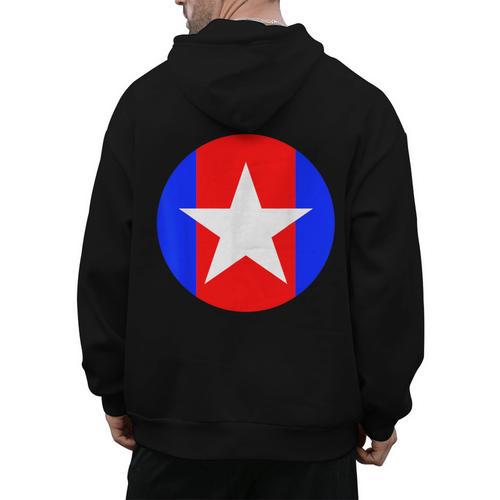 Nerdy Captain Sweatpants Retro Comic Book Fan Teacher Men's Hoodie Back Print - teacherstshirts.com CA
