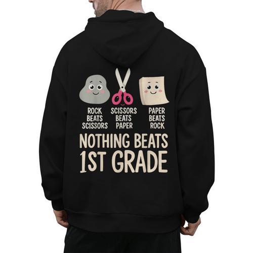 Nothing Beats 1st Grade Back To School Kids Teachers Men's Hoodie Back Print - teacherstshirts.com