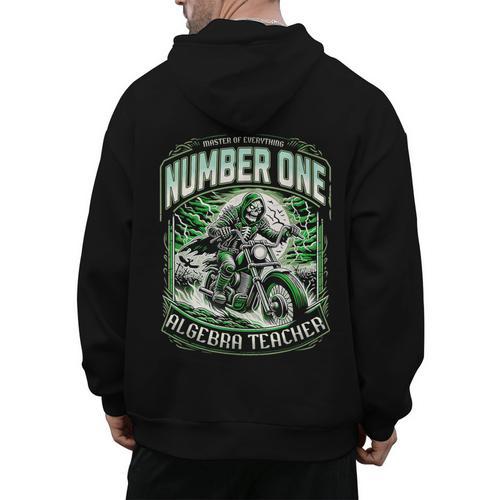 Number One Algebra Teacher 1 Career s Men's Hoodie Back Print - teacherstshirts.com AU
