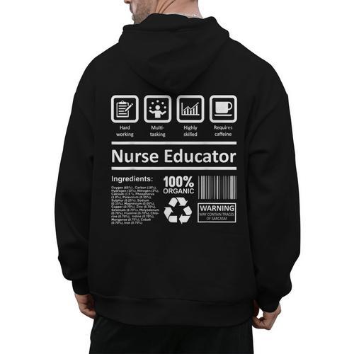 Nurse Educator Shirt Men Women Nursing Instructor Teacher Men's Hoodie Back Print - teacherstshirts.com UK