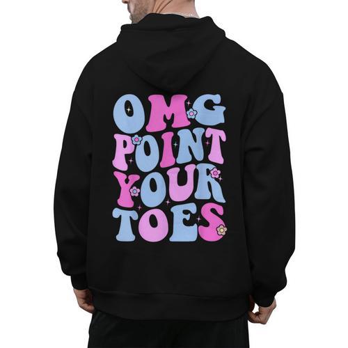 OMG Point Your Toes Dancing Teacher Tap Dancer Dance For Men Women Kids Men's Hoodie Back Print - teacherstshirts.com AU