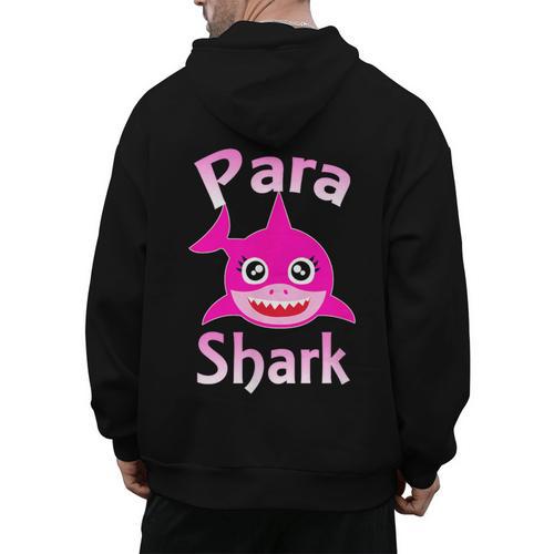 Para Shark Paraprofessional Female Teacher Men's Hoodie Back Print - teacherstshirts.com AU