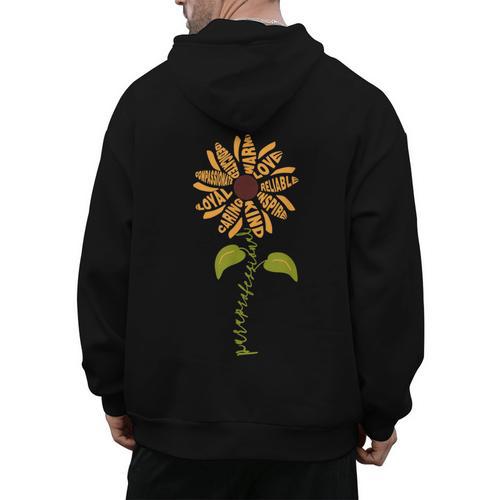 Paraprofessional Para Sunflower Teacher Back To School Men's Hoodie Back Print - teacherstshirts.com AU