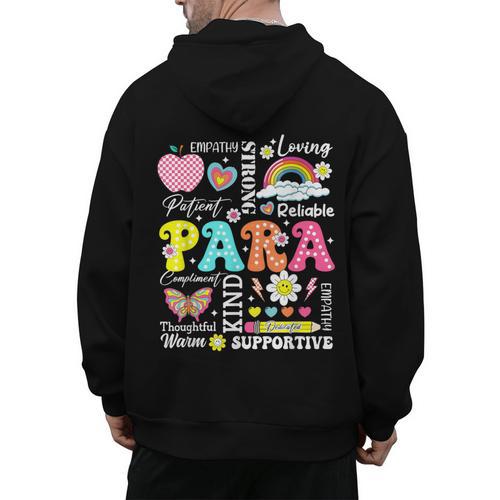 Paras Make It Possible Paraprofessional Paraeducator Teacher Men's Hoodie Back Print - teacherstshirts.com UK