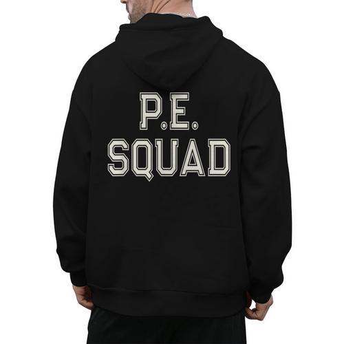 PE SQUAD Physical Education PE Teacher Team Kids Gym Crew Men's Hoodie Back Print - teacherstshirts.com AU
