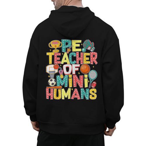 PE Teacher Back To School Physical Education Gym Teachers Men's Hoodie Back Print - teacherstshirts.com