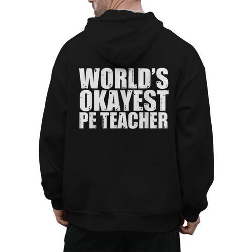 PE Teacher Men's Hoodie Back Print - teacherstshirts.com