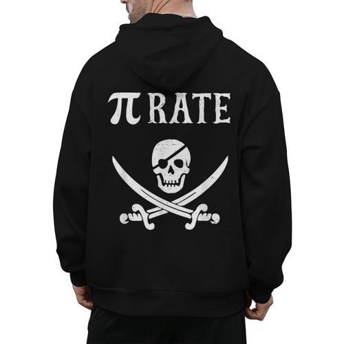 Pi Day Pi Rate Pirate For Teachers Men's Hoodie Back Print - teacherstshirts.com CA