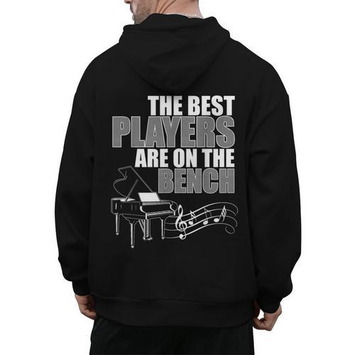 Piano Art For Men Women Pianist Piano Teacher Piano Player Men's Hoodie Back Print - teacherstshirts.com UK