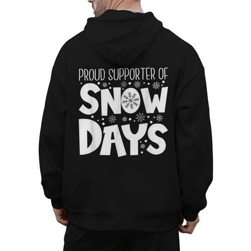 Proud Supporter Of Snow Days Teacher Christmas Men Women Men's Hoodie Back Print - teacherstshirts.com