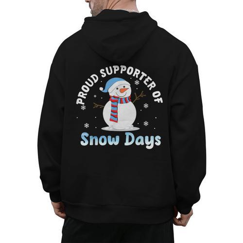 Proud Supporter Of Snow Days Teacher Men's Hoodie Back Print - teacherstshirts.com UK