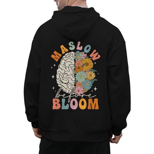Psychologist Maslow Before Bloom Sped Teacher Classroom Men's Hoodie Back Print - teacherstshirts.com AU