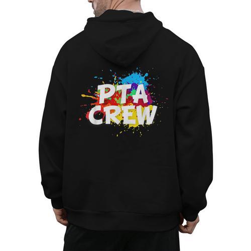 PTA Crew Back To School Volunteer Board Mom Parent Teacher Men's Hoodie Back Print - teacherstshirts.com