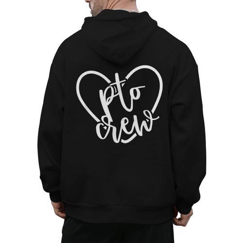 PTO Crew Back To School Matching Group Parent Teacher Men's Hoodie Back Print - teacherstshirts.com