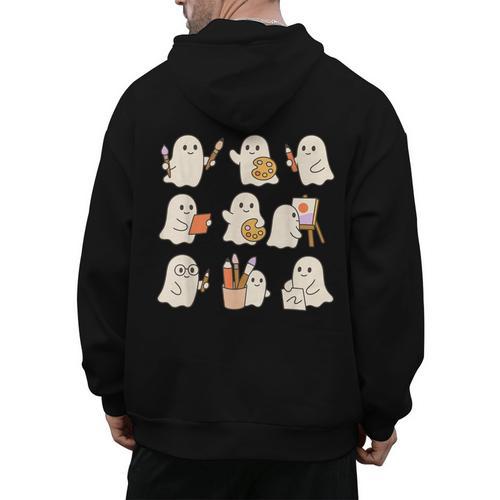 Pumpkin Pi Math Teacher Geek Men's Hoodie Back Print - teacherstshirts.com