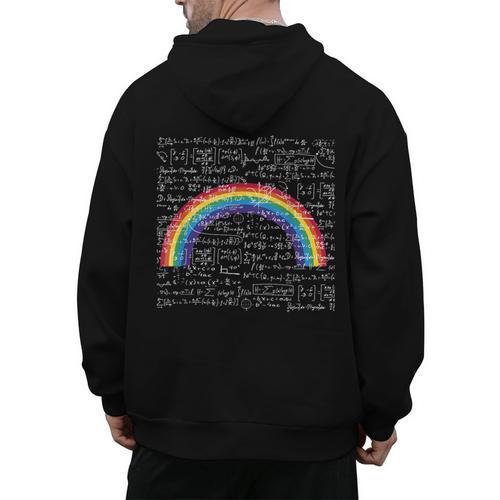 Rainbow Math Equation Teacher Nerd Retro LGBT Gay Pride Flag Men's Hoodie Back Print - teacherstshirts.com CA