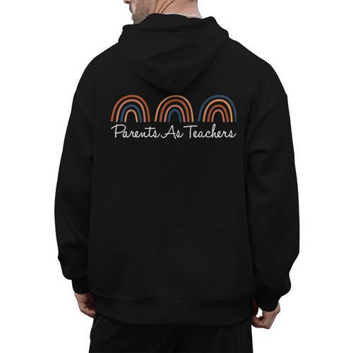 Rainbow Parents As Teachers Early Childhood Educator PAT Men's Hoodie Back Print - teacherstshirts.com AU