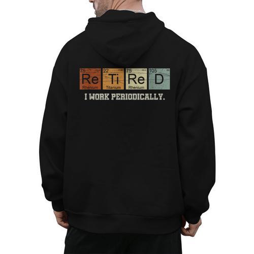 Retired Chemistry Teacher Science Retirement Chemistry Men's Hoodie Back Print - teacherstshirts.com UK