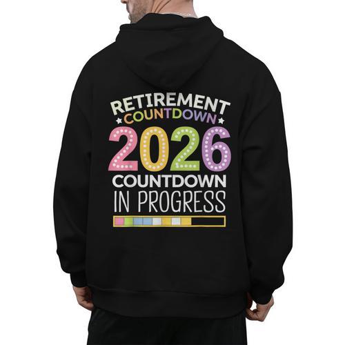 Retirement Class Of 2026 Teacher Countdown Loading Teacher Men's Hoodie Back Print - teacherstshirts.com AU