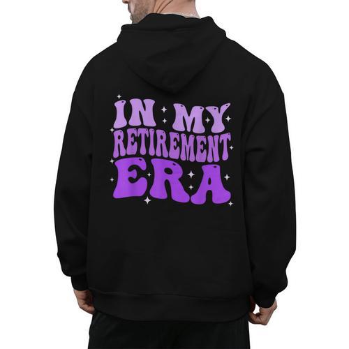 In My Retirement Era Groovy Retired Teacher 2025 Women Men's Hoodie Back Print - teacherstshirts.com AU