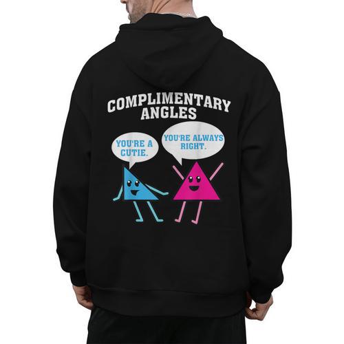 Right Acute Triangle Math Teacher Cool Geometry Men's Hoodie Back Print - teacherstshirts.com