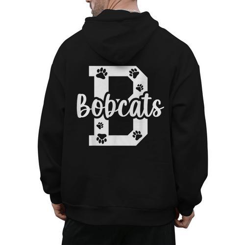 School Spirit Mascot Bobcats Back To School Teacher Student Men's Hoodie Back Print - teacherstshirts.com AU
