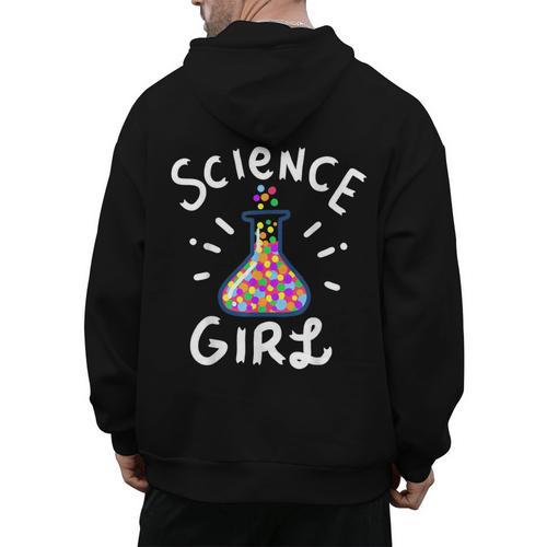 Science Girl Chemistry Biology Student Teacher Men's Hoodie Back Print - teacherstshirts.com DE