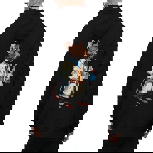 Science Rat Lab Science Scientist Mouse Teacher Chemistry Men&#x27;s Hoodie Back Print - teacherstshirts.com