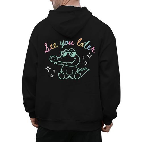 See You Later End Of School Alligator Teacher Appreciation Men's Hoodie Back Print - teacherstshirts.com UK