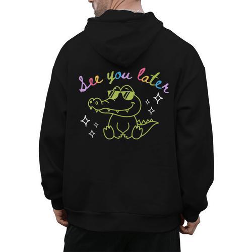 See You Later Teacher Summer Alligator Last Day Of School Men's Hoodie Back Print - teacherstshirts.com