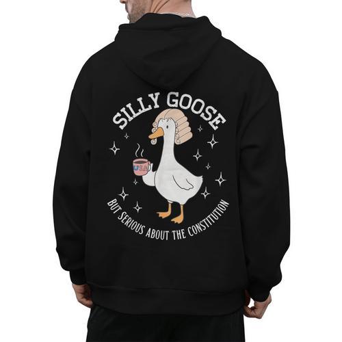 Silly Goose Constitution History Teacher Middle School Men's Hoodie Back Print - teacherstshirts.com